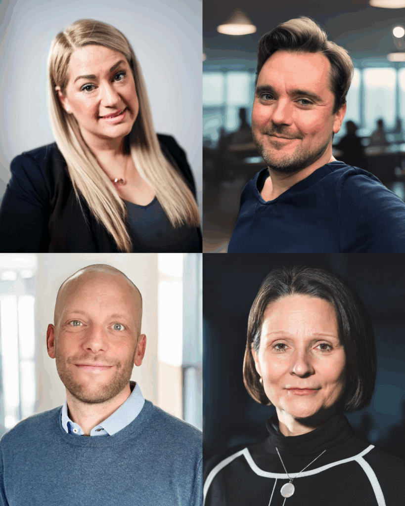 Ett collage av en man och en kvinna, som illustrerar de många fördelar med att ta emot studerande på LIA och hur samarbeten kan berika arbetsplatsen.